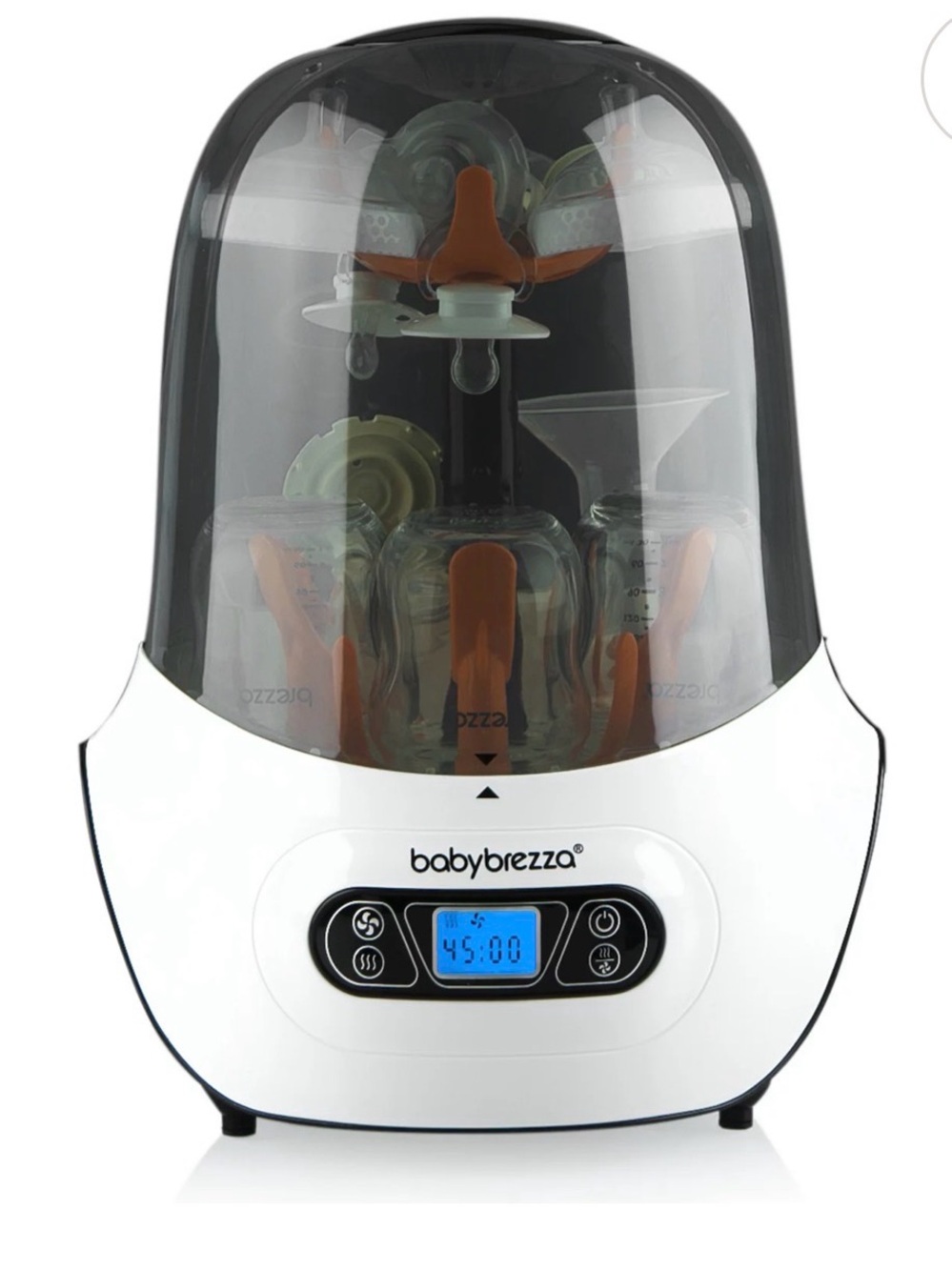 Babybrezza White and Black Electric Baby Bottle Sterilizer